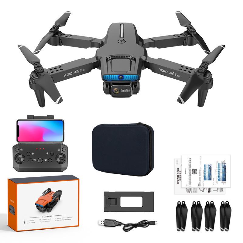 A6 Pro 4K Drone with Optical Flow Positioning, Obstacle Avoidance, Folding Design & Dual ESC Cameras