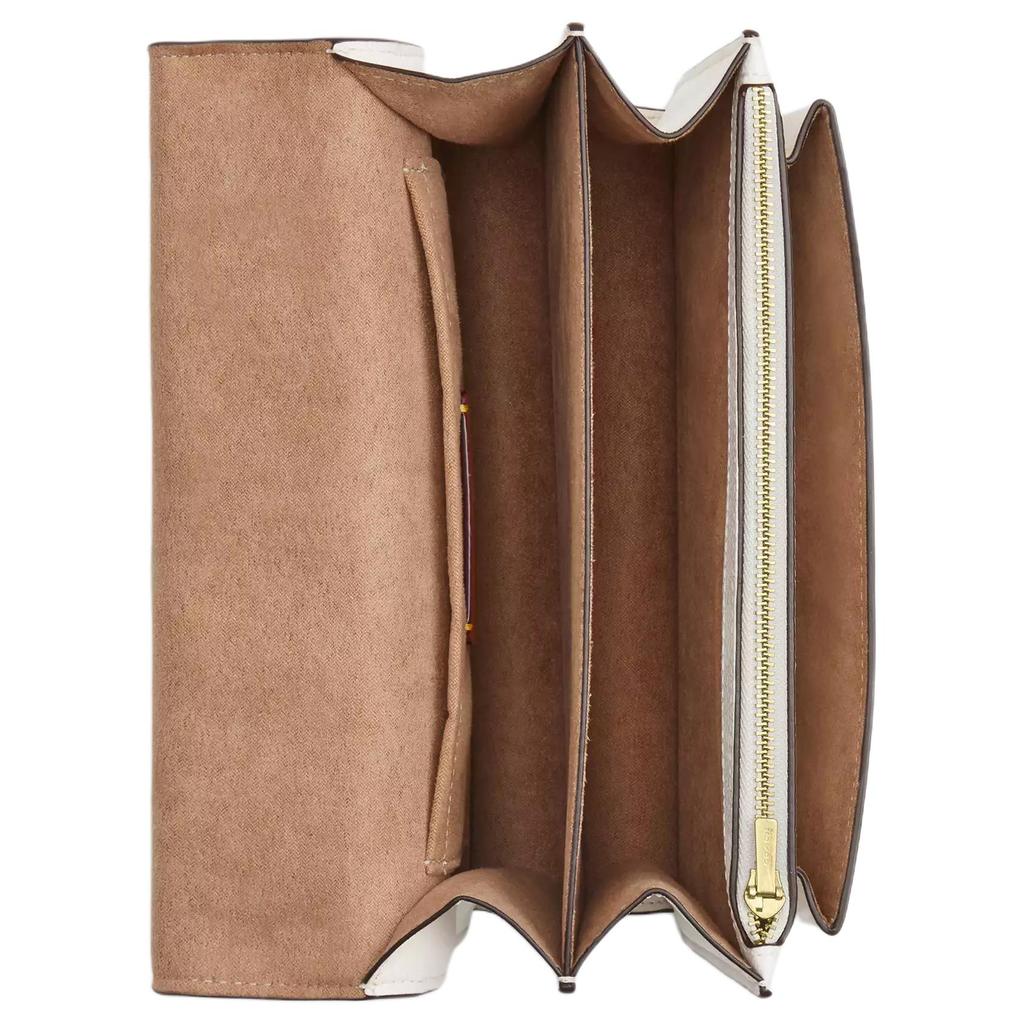 Coach Klare 22 Logo Color Block Design Signature Coated Canvas Crossbody Shoulder Bag Small Women bags White Beige CAL29-IMXU5