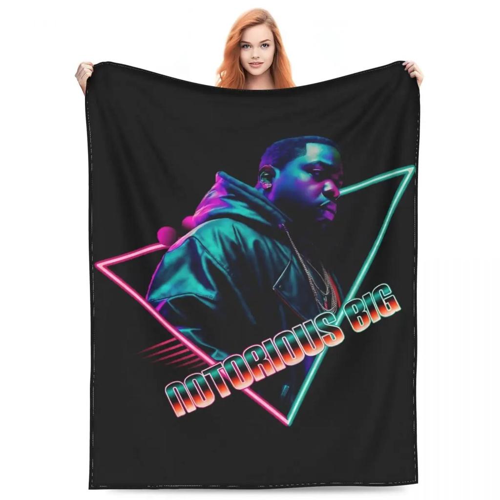 Notorious Big Filtar Sammetstextil Dekor Vintage Cool Rappare Koppla Av Supervarm Pläd för Hem Soffa Quilt