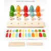 Color Sorting Toys Montessoris Wooden Early Learning Toys Fine Motor Skills Puppet Hat Face Match Creative Stacking Toys for Kid
