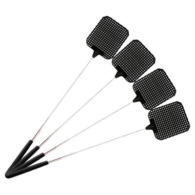 4 Pcs Plastic Telescopic Extendable Fly Swatter Stainless Steel Telescopic Rod Flapper Mosquito Bug