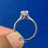 Knc Jewels Round Cut Moissanite Solitaire Engagement Ring 925 Sterling Silver Fine Jewelry