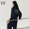 Gap Women's Embroidered Half-Zip Stand Collar Sweatshirt
