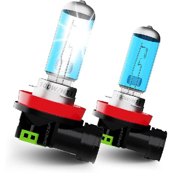 Headlight Bulbs Compatible with Ford Fusion 2006 2007 2008 2009 2011 2012 2013 2014 2015 2016 2017 2018 Halogen Lights,H7 High Beam + H11/H8/H9 Low
