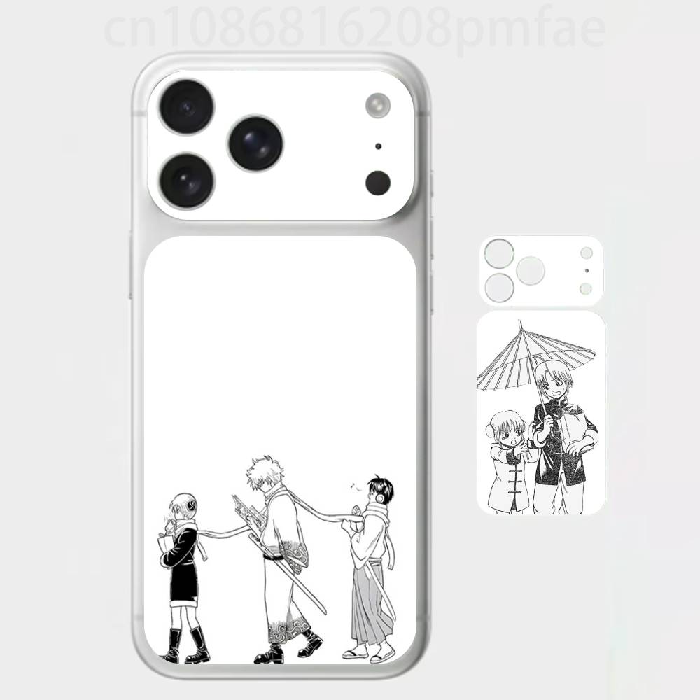 

3D наклейка на весь корпус Аминэ G-Гинтама для iPhone 17/Pro Max/Air, Цветная задняя защитная наклейка iPhone17pro