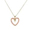 Luxury Copper Snake-Heart Pendant Necklace with Zircon & Glaze