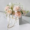 4Pcs Creative Flower Packaging Box Artificial Rose Flower Box Gift Wrapping Storage Paper Bag Wedding Birthday Party Decor Supplies