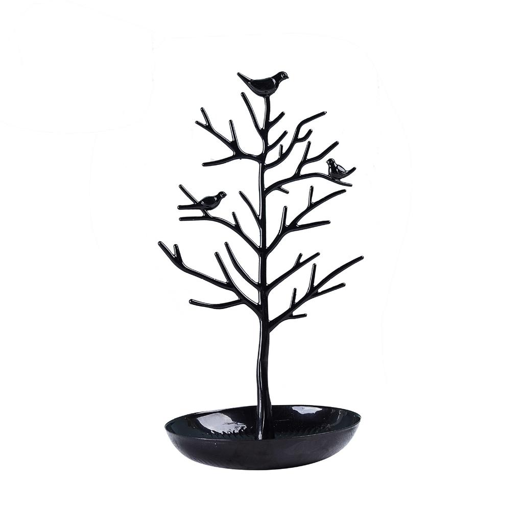 Creative Metal Bird Tree Design Jewelry Display Stand Earring Ring Bracelet Necklace Storage Rack Desktop Organizer Counter Prop