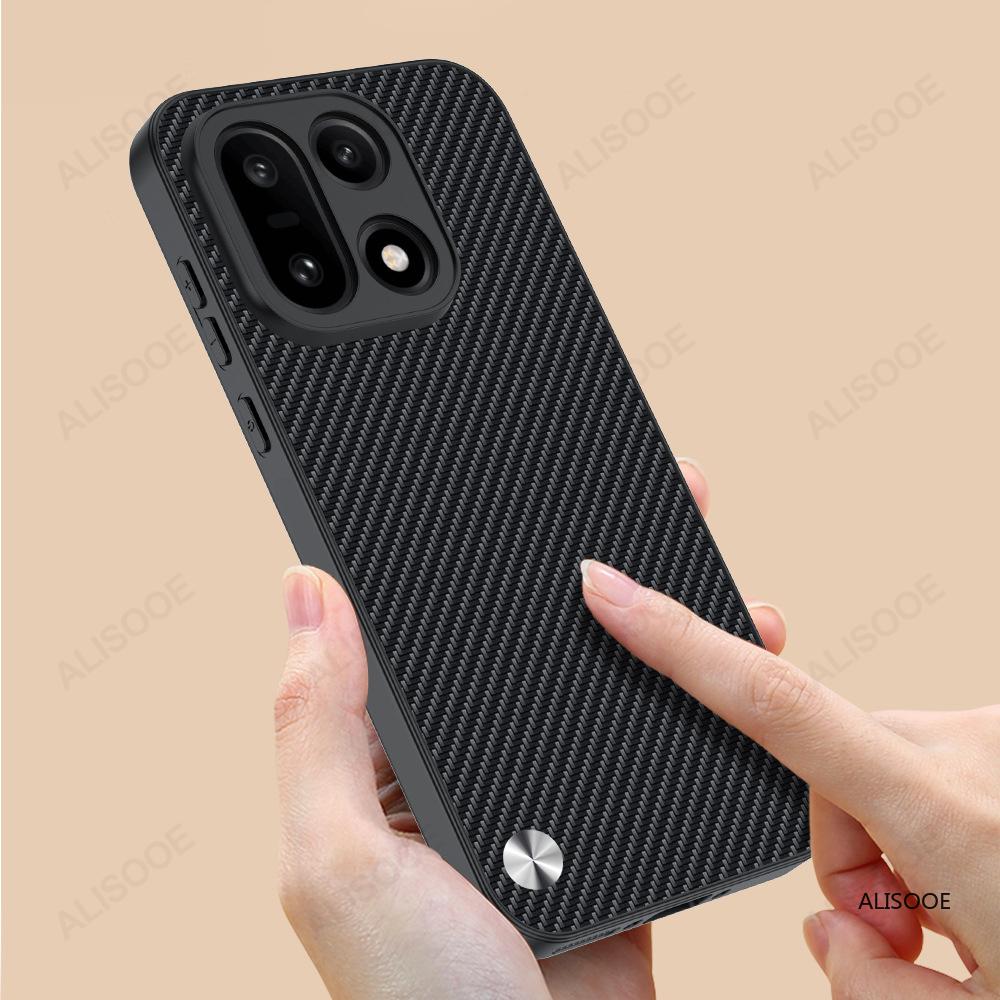 Cover for Oneplus 15 13 13R 13T 12 11 Case Luxury Fiber Texture PU-Leather Full Protection Shockproof Phone Capa Funda