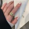 Gold White Versatile Plated Ring With Contemporary Geometric Shape For Elegant Women