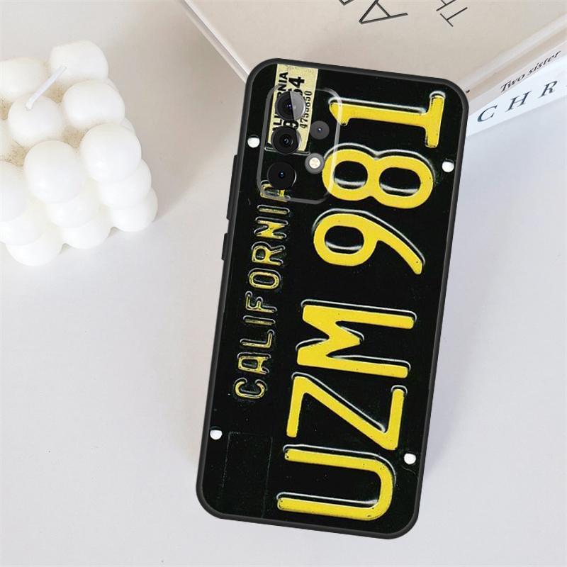 PLATE LICENSE CALIFORNIA For Samsung Galaxy A22 A32 A52 A54 A14 A16 A26 A36 A56 A55 A35 A05 A06 A15 A53 A33 A13 Case