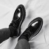 Lackleder formelle Herrenschuhe Klassischer Retro-vielseitiger Stil Täglich Büro Freizeit Geschäftsparty Schwarz Erwachsene Bräutigamschuhe