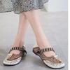 Women's Leather Shoes Spring and Autumn Flat Mom Shoes Non-slip Large Size Soft Bottom Cow Reinforced Sole Single Shoes