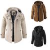 Cappotto da esterno primaverile e autunnale Giacca lunga casual da uomo in tinta unita