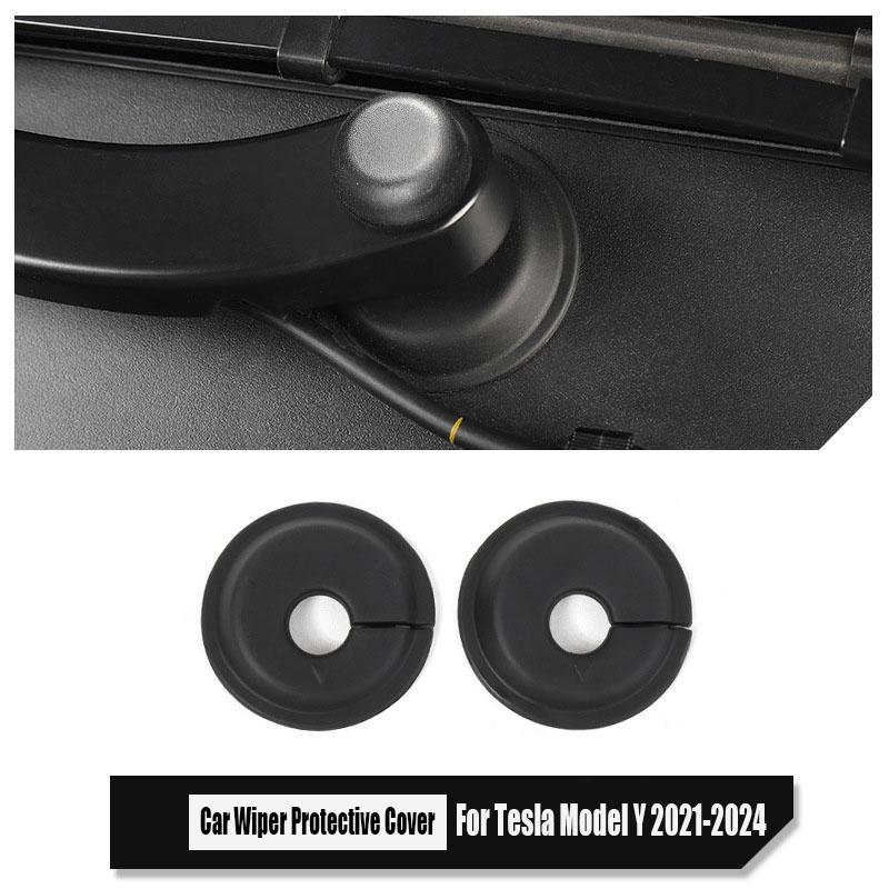 For Tesla Model Y 2021-2024 Car Wiper Protective Cover Wiper Dustproof Protection Bottom Sleeve Car Wiper Hole Cover Accessories