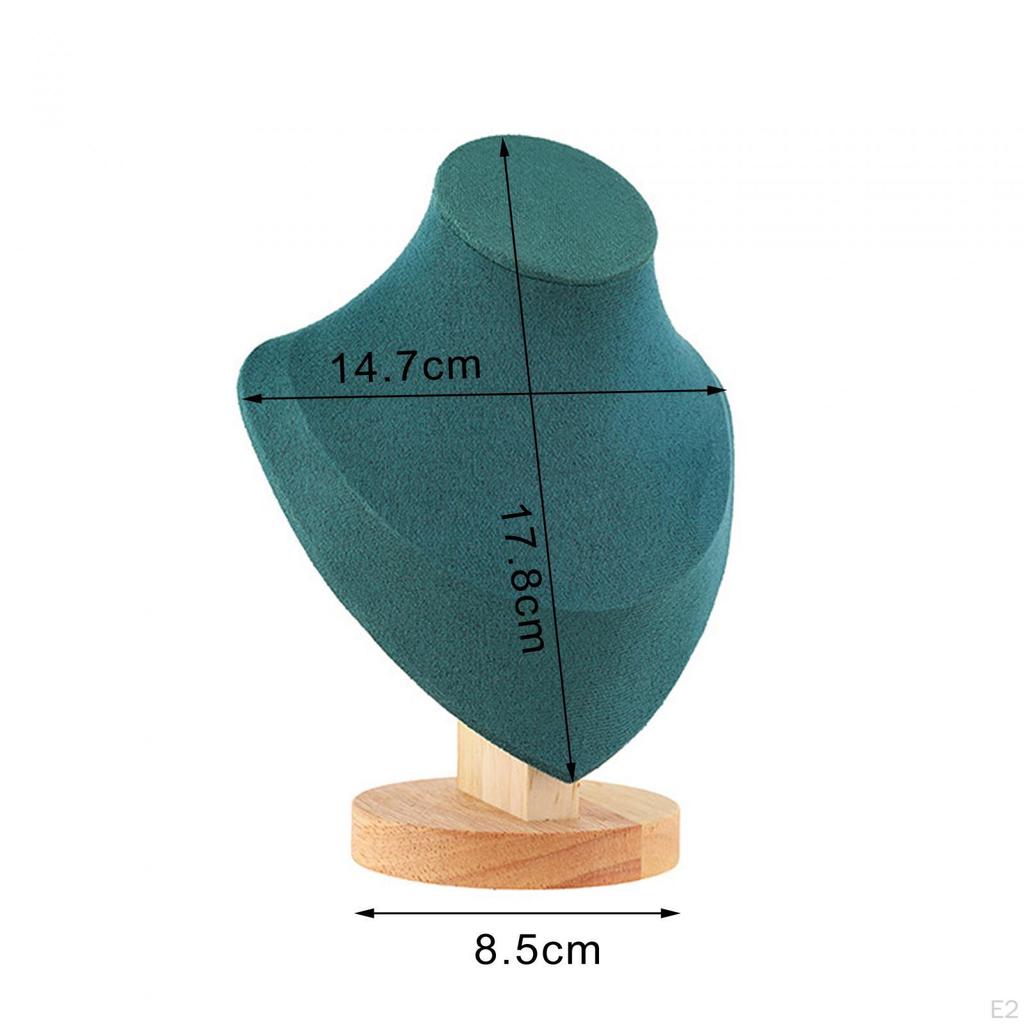 Jewelry Display Mannequin Bust Chain Stand Stable with Base Model Pendant Holder for Show