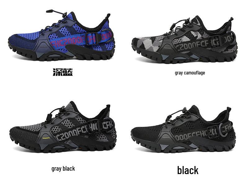 Men's Trekking Flyknit Outdoor & Beach Shoes - Casual, Off-road, and Wading Footwear