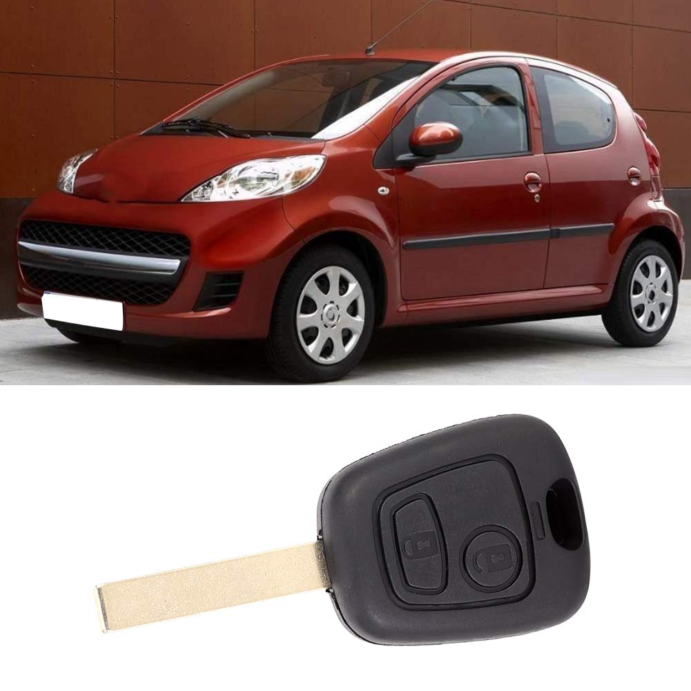 Car Key Case, 1 Car Key Case, Peugeot 307 Key-Qiilu Key Shell, 2 Buttons
