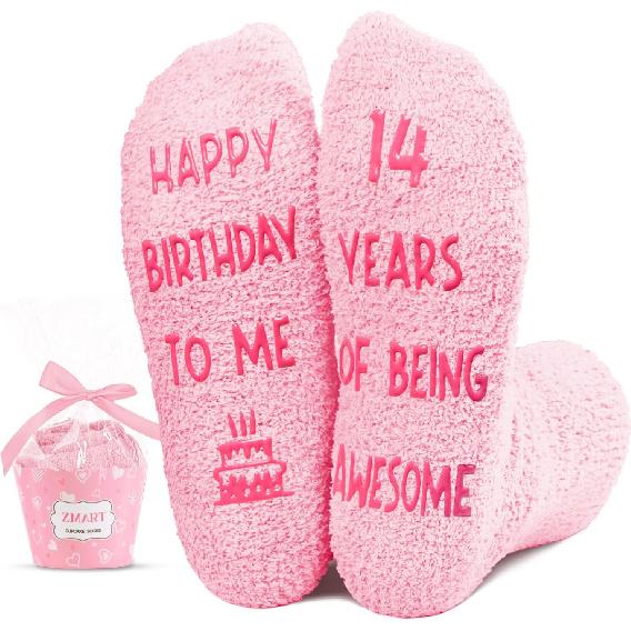 Zmart 14th Birthday Gift Ideas - Socks for 14 Year Old Teenage Girls Boys