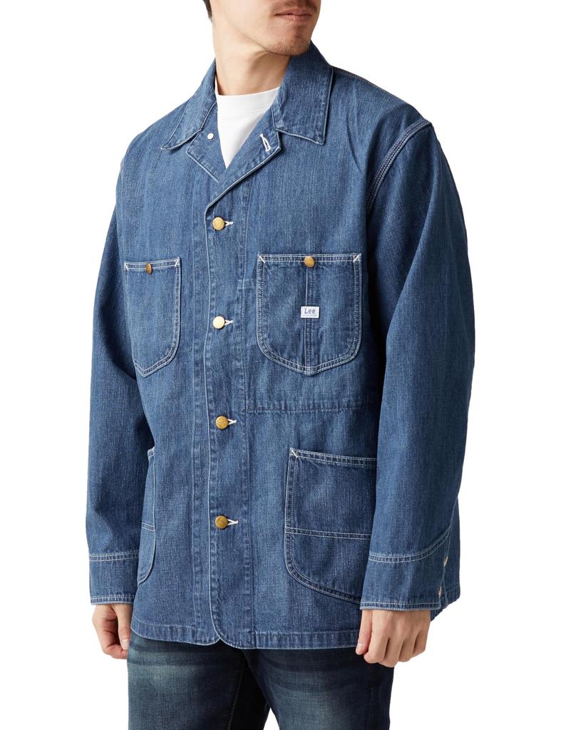 Lee Denim Loco Coverall Medium Size LT0659 Men's Jacket, Unisex, Blue, L,