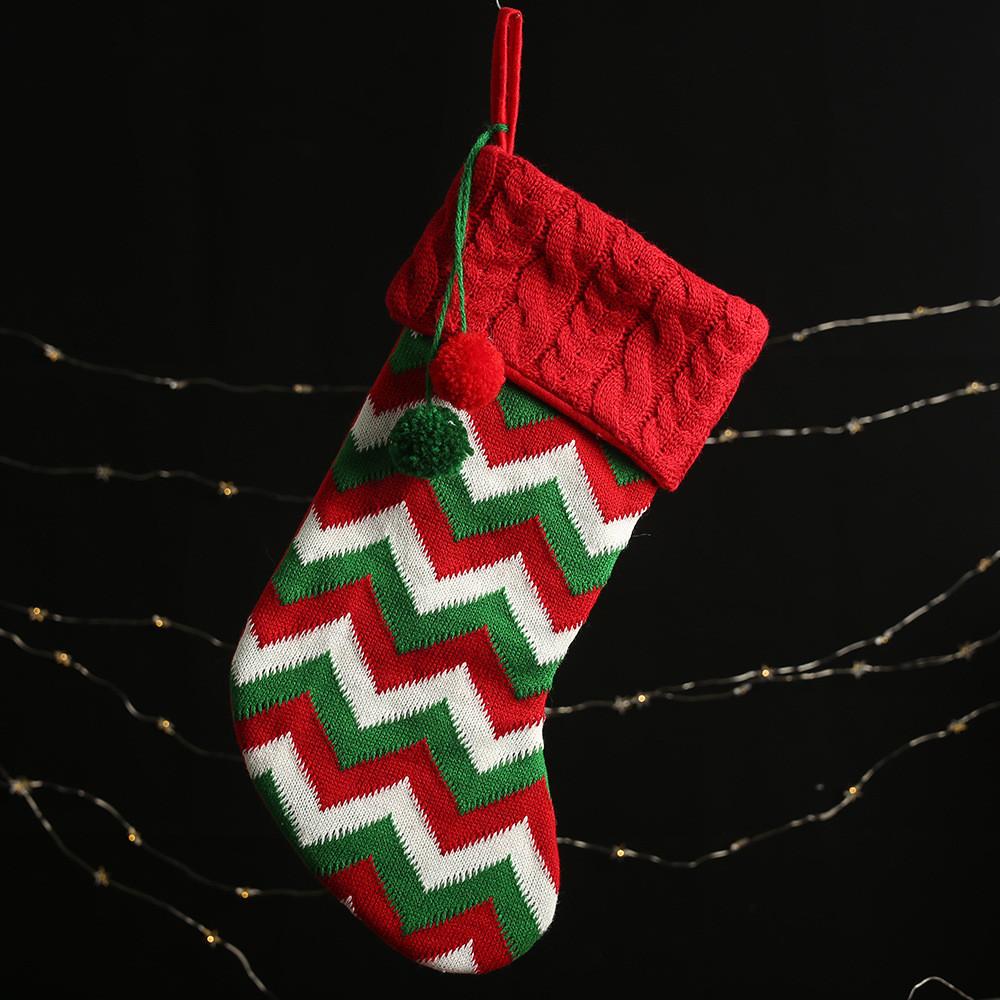 Colorful Knitted Christmas Stockings Charming Holiday Accessories For Festive Decorations