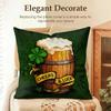 Classic Saint Patrick Day Cushion Cover Cool Natural Linen Cushion Cover DoubleSided Print Breathable Sofa Home Decor