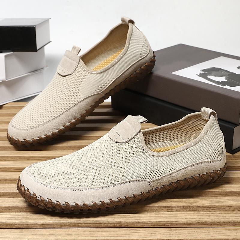 Men's Casual Shoes Summer Outdoor Breathable Mesh Men Shoes Fashion Casual Sneakers Flat Men Moccasin Shoes Soft Walking Shoe