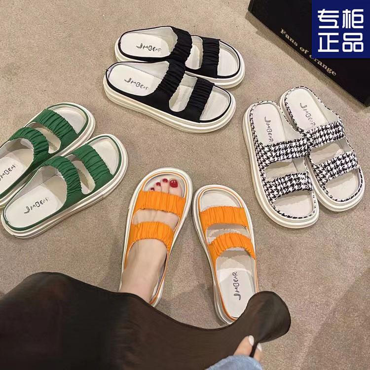 

Fish mouth cool slippers women s summer new outer wear fashion versatile casual slippers elastic canvas flats 35 чорний