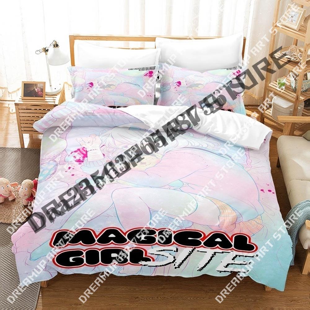 3D Print Magical Girl Site Anime Bedding Set Twin Queen King Full Size Duvet Cover Pillowcase Bed boys girls Adult Home Textiles
