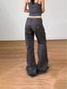 American Style Pocket Design Flare Workwear Jeans