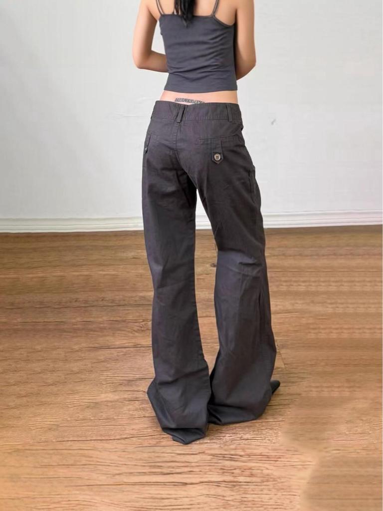 American Style Pocket Design Flare Workwear Jeans