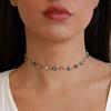 Stainless Steel Blue Eye Necklace Minimalist Clavicle Chain Fashion Colorful Anklet  Daily Wear