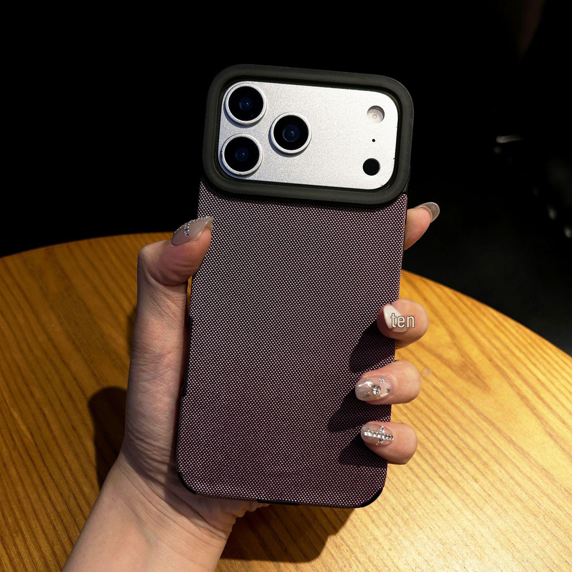 

iPhone 17 ProMax Tech Fabric Drop-Proof Case with Magnet iPhone 16 Plus сливовый