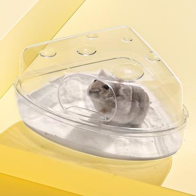 Escape-Proof Hamster Sand Bath Box Transparent Hamster Bathing Tub Pet Bath Container  Cage Room