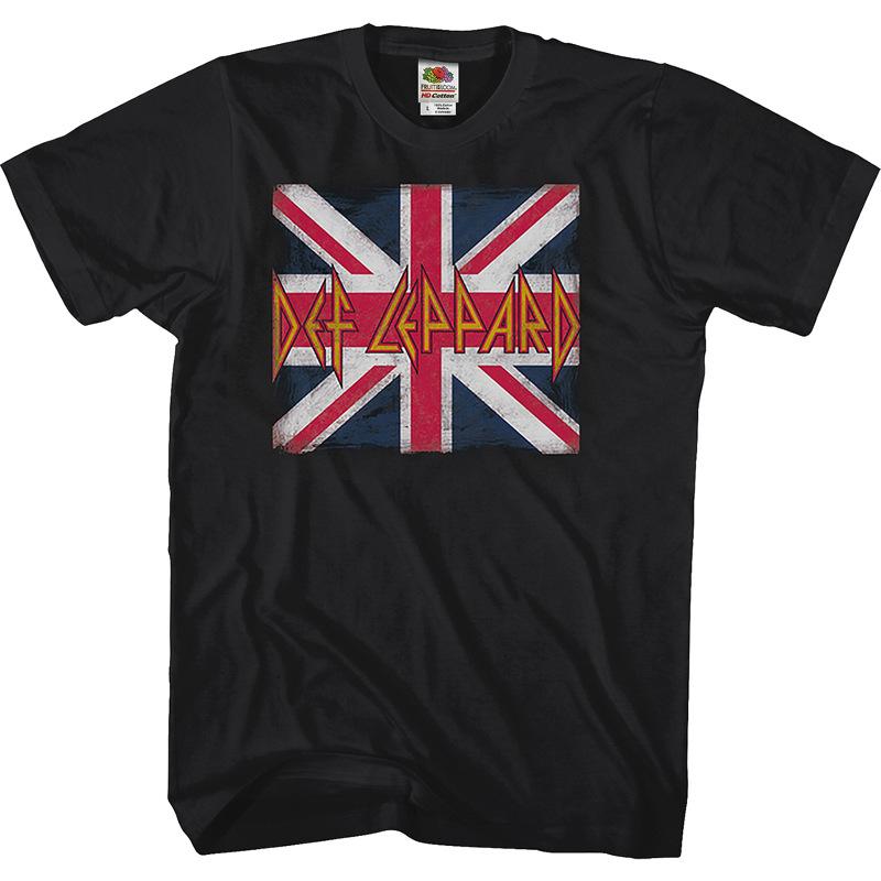T-shirt Def Leppard 1983 USTour Vintage Street Hip Hop Hommes Femmes Coton Manches Courtes Streetwear Harajuku Vêtements Féminins Masculins