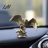 Eagle Skull Ornament Figurine Small Vintage Bird Statue Solid Brass Decorative Three-dimensional Relief Sculpture for Home Office Desk Shelf,