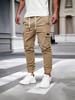 European size new men's casual multi-pocket slim-fit tooling trousers trendy casual versatile casual trousers