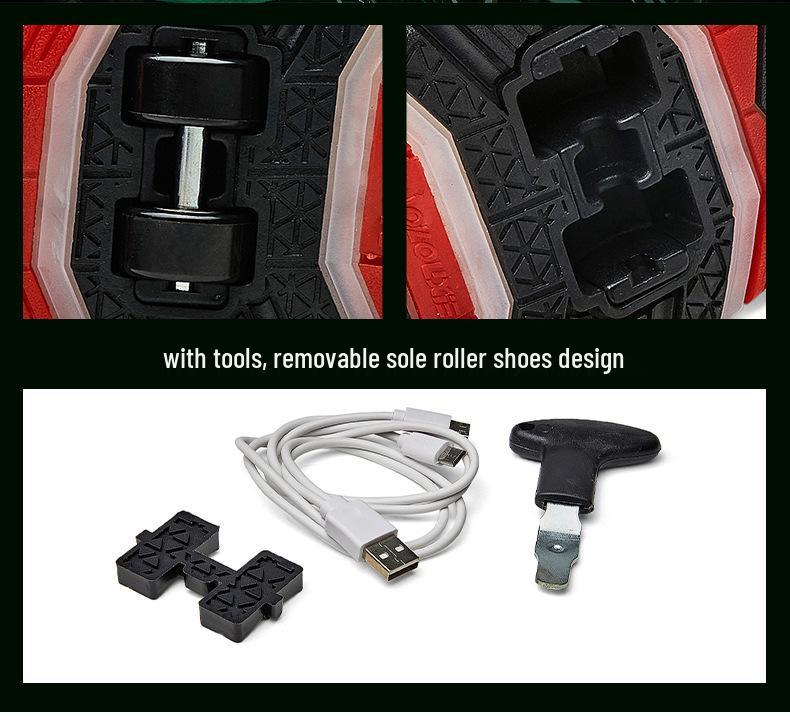Kids' Mesh Running Shoes & Multi-Wheeled Roller Skates for Boys & Girls