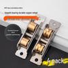 Top Valley Double Groove Stainless Steel Copper Wheel UPVC Window & Door Sliding Pulley Roller 8088