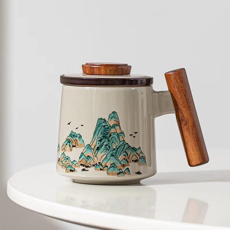 Thousand Miles Landscape Ceramic Tea Infuser Mug Standard