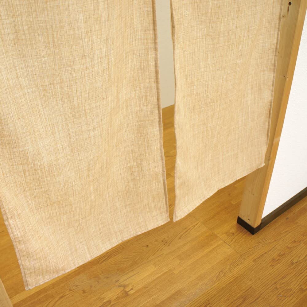Noren Werkstatt Noren schlicht Japanisch modern für Geschäfte und roh schlicht 85cm breit x 90cm 95960 (Japanischer Vorhang) - Leinenähnlicher Stoff, natürlich, schlicht,