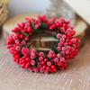 Ornaments Christmas Candlestick Garland Simulated Red Berry Candle Holder Xmas Wreath for Home New Year Party Dining Table Decor