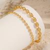 Stainless Steel Rugby Bead Chain Anklet for Women,Gold Color Holiday Beach Anklets ,Trendy Jewelry Mother's Day Gifts