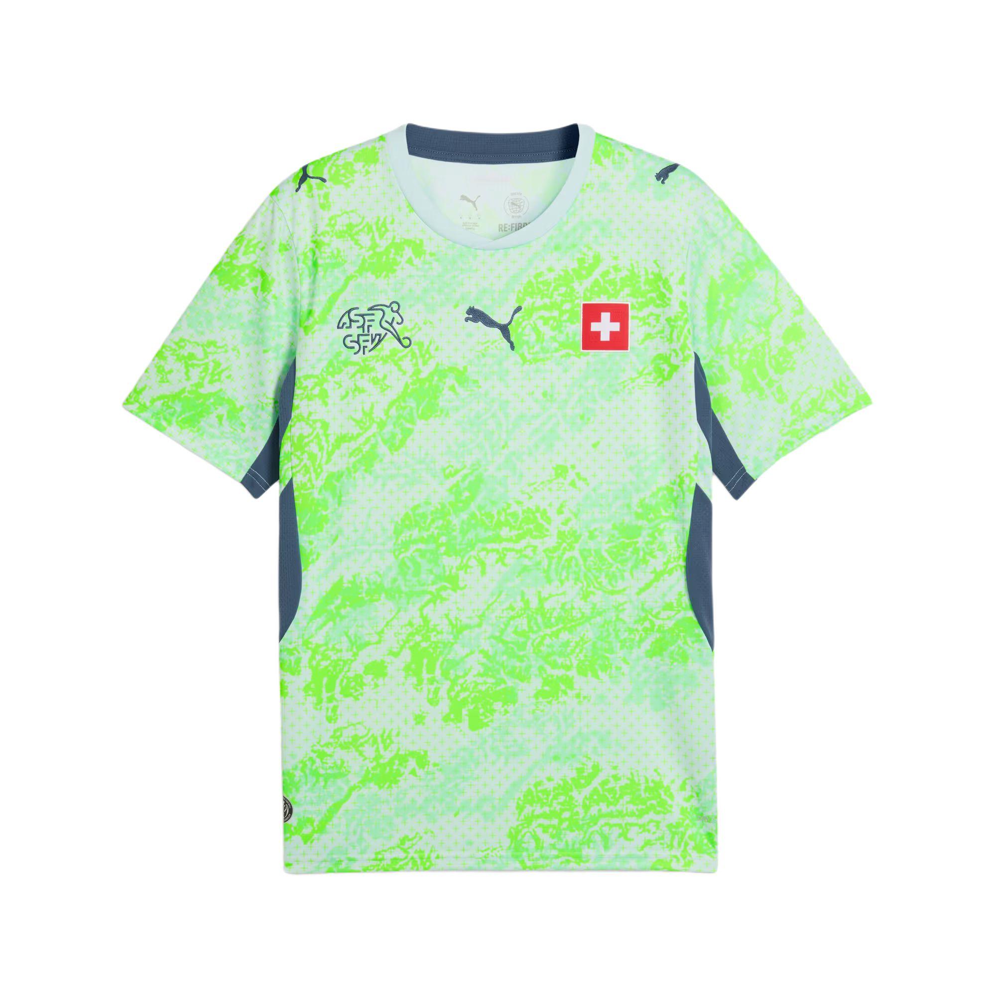 Puma Switzerland Away Moisture-Wicking Crew Neck Replica Short Sleeve Football Shirt Men tops 783225-02 S