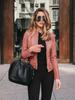 New Arrival Autumn Winter Women's Fashion Leather PU Blazer Jacket