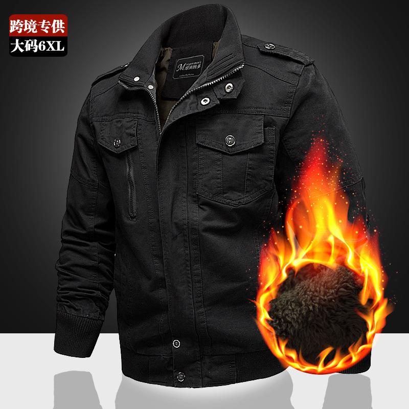 New autumn and winter men's jacket casual jacket pure cotton tooling large size men's clothing