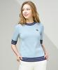 MARINADE Casual Cropped Color Block Short Sleeve Knit S/B - 5 Colors