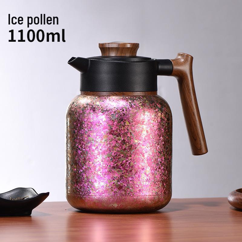 

Luxury Double-Layer Pure Titanium Stewing Teapot with Vacuum Insulation - Large Capacity and Customizable for Premium Gifting 800ML