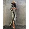 Women's Fashion Summer Spring Colour Block Print 1/2 Sleeves V-Neck Loose Waistline Casual Dresses