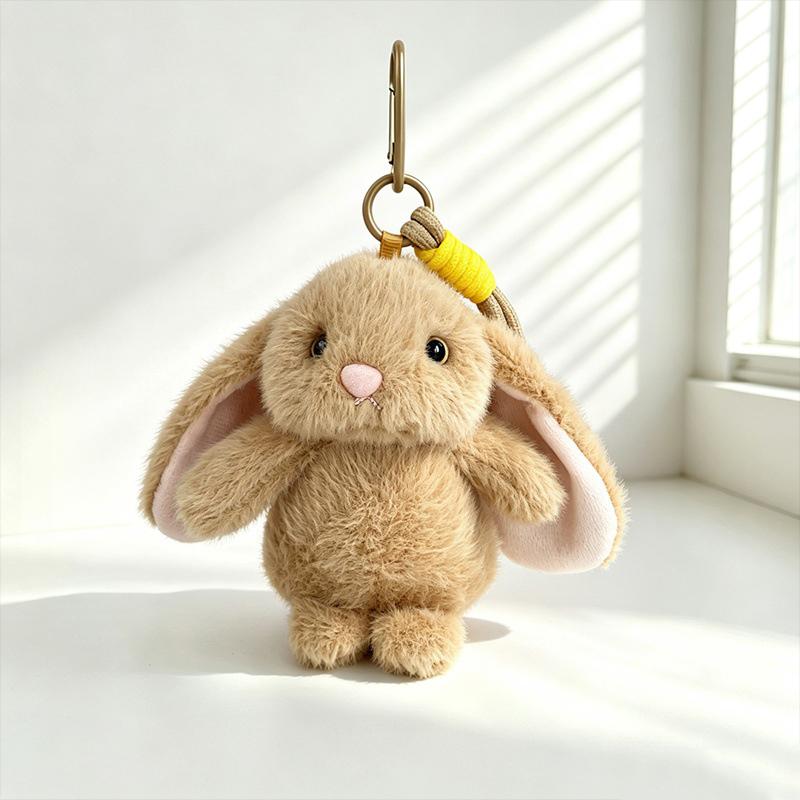Stuffed Animals Cute Cartoon Rabbit Keychain Toy Girl Bag Car Keychain Mobile Phone Pendant Jewelry Gift